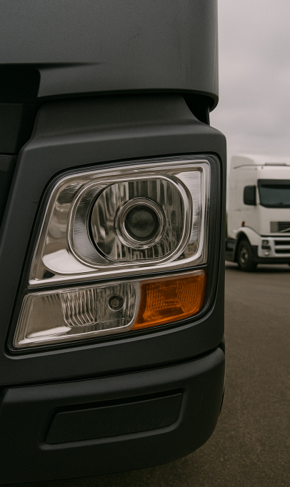 Optique de phare camion (feu de croisement/route), remplacement compatible poids lourd, éclairage puissant et durable