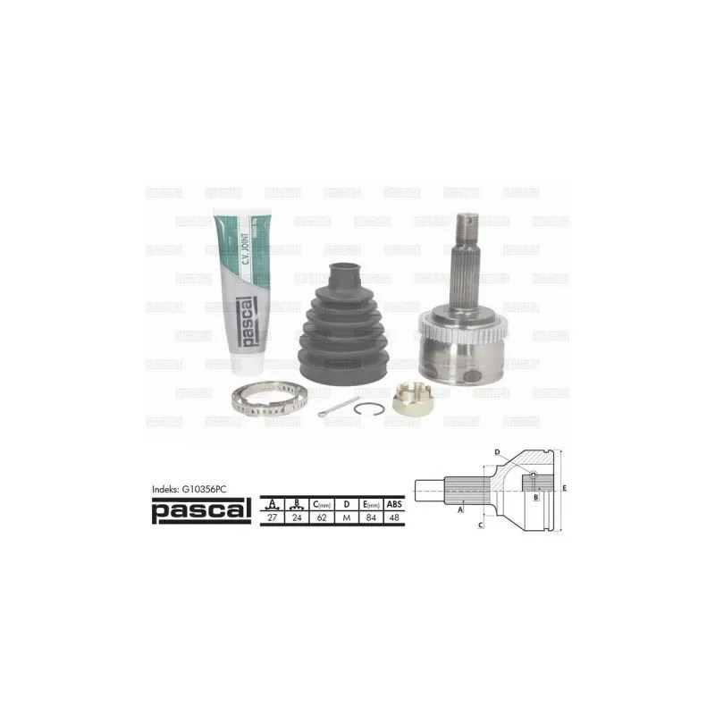 Embout de cardan avant (kit de réparation) PASCAL G10356PC - Visuel 1