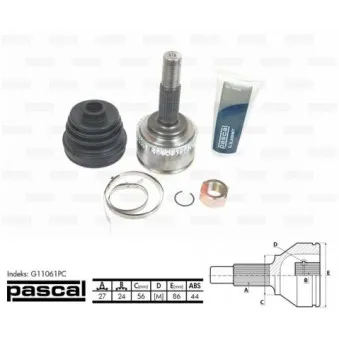 Embout de cardan avant (kit de réparation) PASCAL OEM 39211AV325