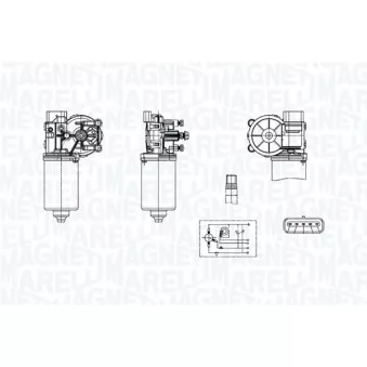 Moteur d'essuie-glace MAGNETI MARELLI 064376400010 pour FORD TOURNEO 1.4 - 109cv