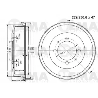Tambour de frein VEMA 801130