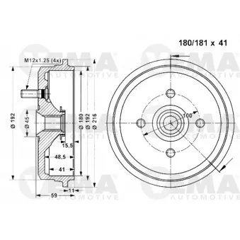 Tambour de frein VEMA 801399