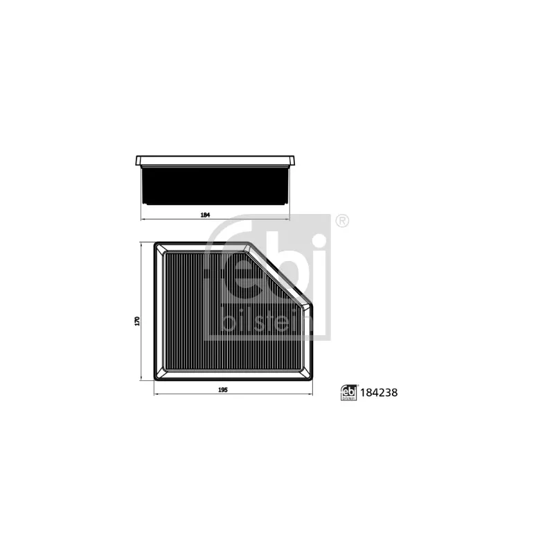 Filtre à air FEBI BILSTEIN 184238 - Visuel 2