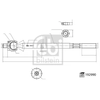 Rotule de direction intérieure, barre de connexion FEBI BILSTEIN OEM 4550320170