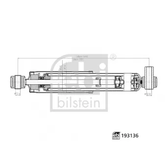 Jeu de 2 amortisseurs arrière FEBI BILSTEIN OEM 8200675681