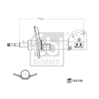 Jeu de 2 amortisseurs avant FEBI BILSTEIN OEM 543020044R