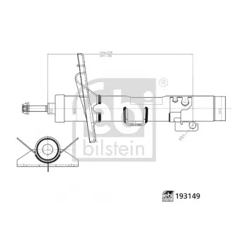 Jeu de 2 amortisseurs avant FEBI BILSTEIN OEM 7E0413031C