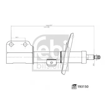 Jeu de 2 amortisseurs avant FEBI BILSTEIN OEM 9821596680
