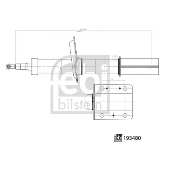 Jeu de 2 amortisseurs avant FEBI BILSTEIN OEM 5208L1