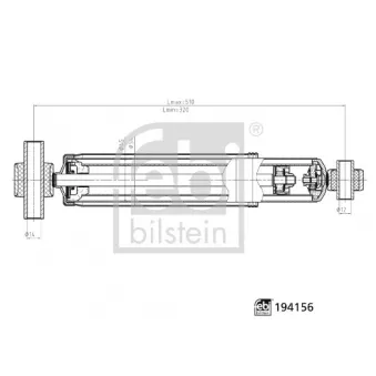 Jeu de 2 amortisseurs arrière FEBI BILSTEIN 194156