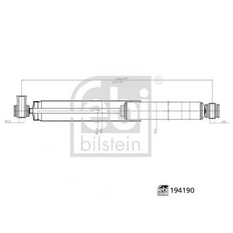 Jeu de 2 amortisseurs arrière FEBI BILSTEIN OEM 6C1118080DB