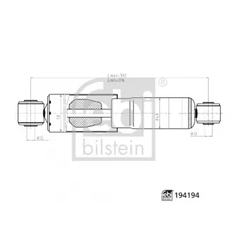Jeu de 2 amortisseurs arrière FEBI BILSTEIN OEM 5621000QAK