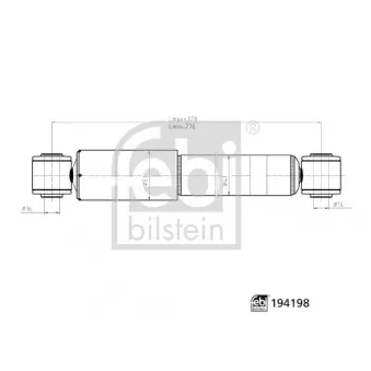 Jeu de 2 amortisseurs arrière FEBI BILSTEIN OEM 5206WZ