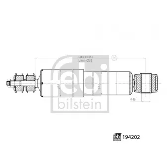 Jeu de 2 amortisseurs avant FEBI BILSTEIN 194202
