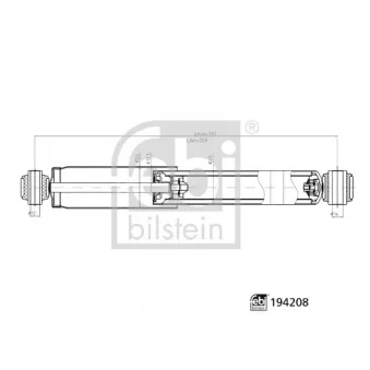 Jeu de 2 amortisseurs arrière FEBI BILSTEIN OEM 1440055688