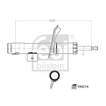 Amortisseur avant droit FEBI BILSTEIN OEM 5202GS