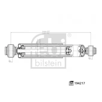 Jeu de 2 amortisseurs arrière FEBI BILSTEIN OEM 562100017R
