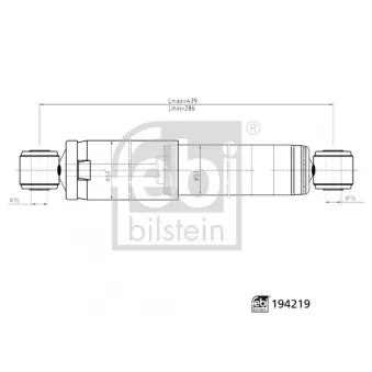 Jeu de 2 amortisseurs arrière FEBI BILSTEIN OEM 1368970080