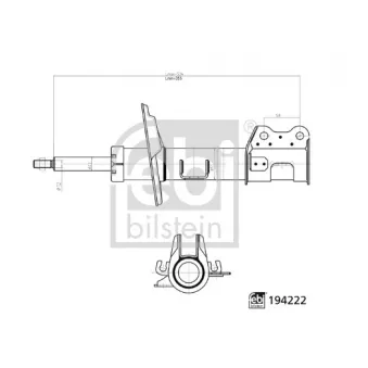 Amortisseur avant droit FEBI BILSTEIN OEM 51976579