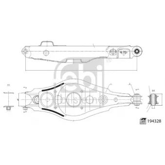 Bras de liaison, suspension de roue arrière droit FEBI BILSTEIN OEM 4873042050