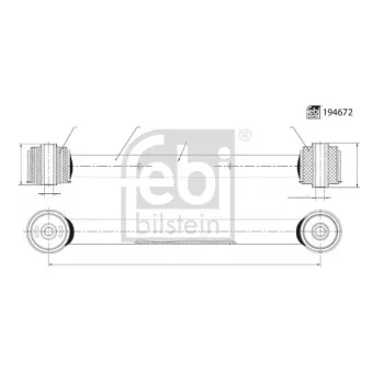 Triangle ou bras de suspension (train arrière) FEBI BILSTEIN 194672