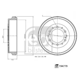 Tambour de frein FEBI BILSTEIN 194779