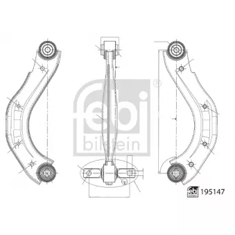 Bras de liaison, suspension de roue arrière gauche FEBI BILSTEIN OEM 52400SNAA00