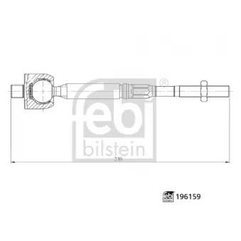 FEBI BILSTEIN 196159 - Rotule de direction intérieure, barre de connexion avant
