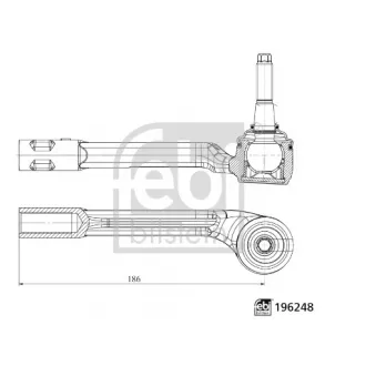 Rotule de barre de connexion avant gauche FEBI BILSTEIN 196248
