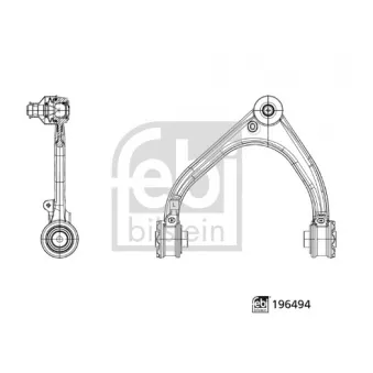 Bras de liaison, suspension de roue avant gauche FEBI BILSTEIN 196494