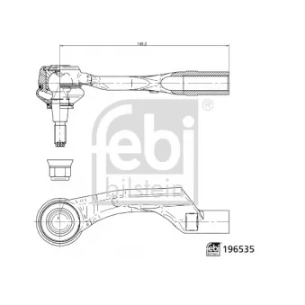 FEBI BILSTEIN 196535 - Rotule de barre de connexion avant gauche