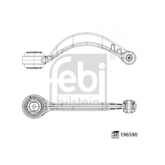 Triangle ou bras de suspension (train avant) FEBI BILSTEIN 196590 pour JAGUAR XK 5.0 XKR-S - 550cv