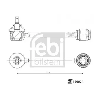 Triangle ou bras de suspension (train arrière) FEBI BILSTEIN OEM 552502W000