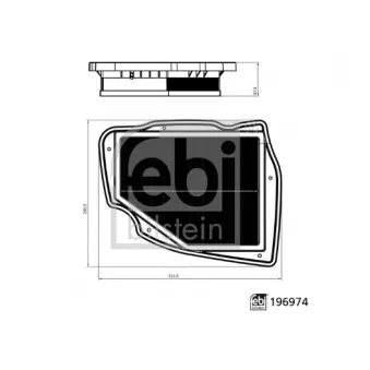 Filtre à air FEBI BILSTEIN 196974 pour BMW Série 7 740d Mild-Hybrid xDrive - 286cv