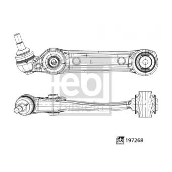 Bras de liaison, suspension de roue avant gauche FEBI BILSTEIN OEM 31106861177