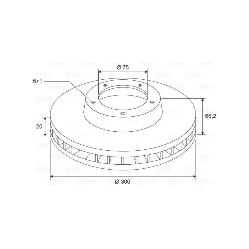 Jeu de 2 disques de frein arrière VALEO 197784 - Visuel 1