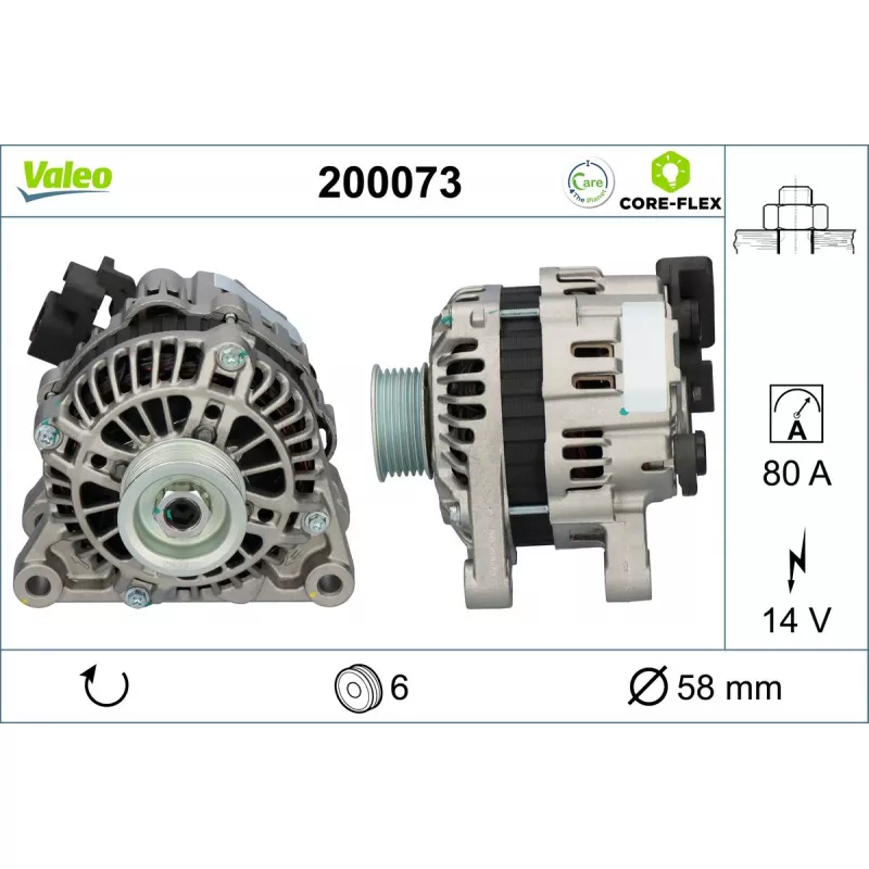 Alternateur VALEO 200073 - Visuel 1