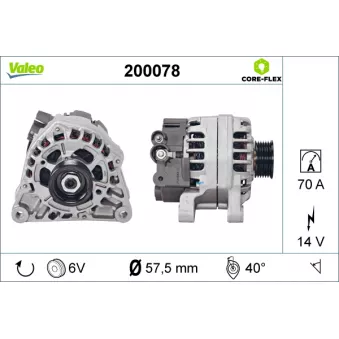 Alternateur VALEO OEM 9621791680