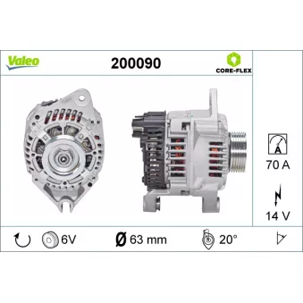 Alternateur VALEO OEM 96122596R