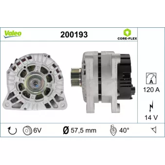 Alternateur VALEO OEM 5705FY