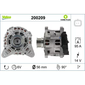 Alternateur VALEO OEM 231005780R