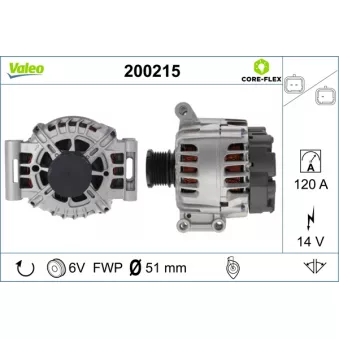 Alternateur VALEO OEM 5702J0