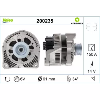Alternateur VALEO OEM 12317788223