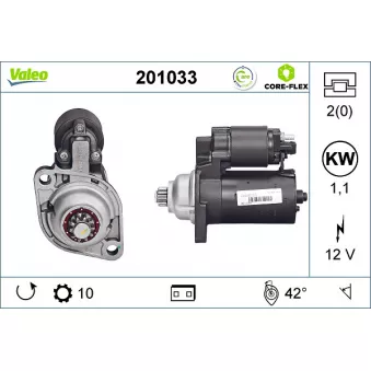 Démarreur VALEO OEM 02A911023LX