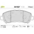 VALEO 301067 - Jeu de 4 plaquettes de frein avant