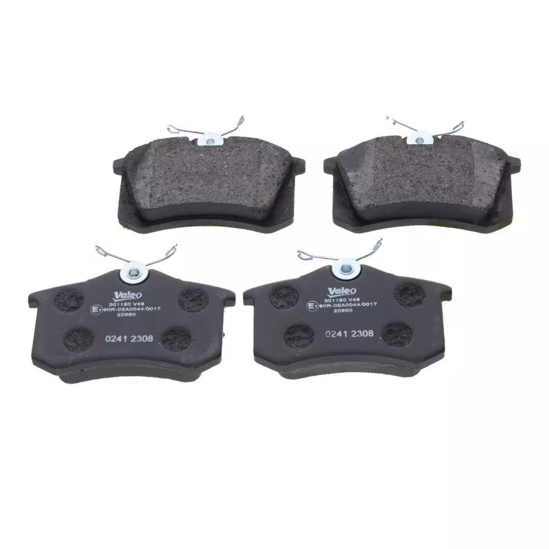 Jeu de 4 plaquettes de frein arrière VALEO 301180 - Visuel 1