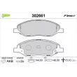 VALEO 302661 - Jeu de 4 plaquettes de frein avant