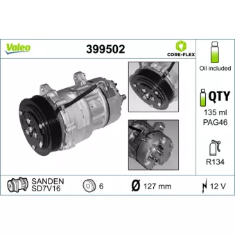 Compresseur, climatisation VALEO OEM 7D0820805H