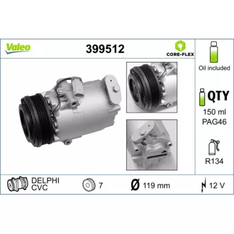 Compresseur, climatisation VALEO OEM 8200053264