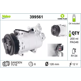 Compresseur, climatisation VALEO OEM 1465439